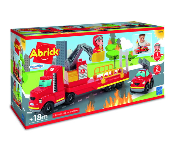 Brandbil m/køretøjer & figur - Abrick - Merchandise -  - 3280250032908 - 12. Juli 2022