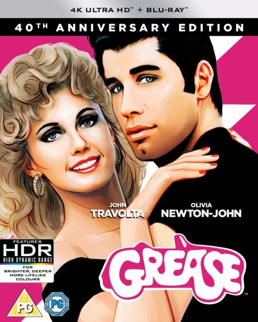 Cover for Grease 40th Anniversary Uhd BD · Grease (4K UHD Blu-ray) (2018)