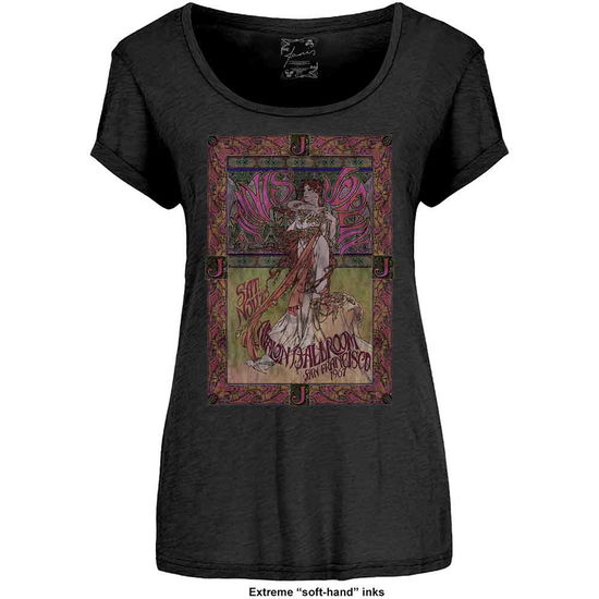 Janis Joplin Ladies T-Shirt: Avalon Ballroom '67 (Soft Hand Inks) - Janis Joplin - Gadżety -  - 5055979991908 - 