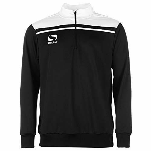 Sondico Precision Quarter Zip Sweatshirt - Adult [Small] [Black / White] - Sondico - Fanituote - Creative Distribution - 5056122510908 - 
