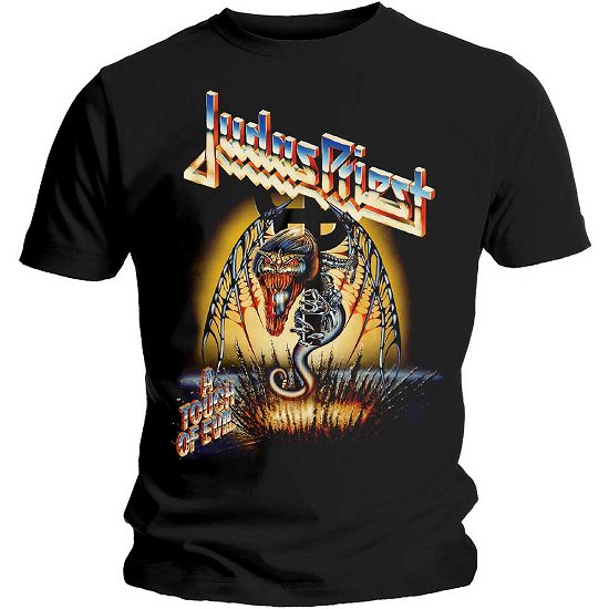 Judas Priest Unisex T-Shirt: Touch of Evil - Judas Priest - Produtos - Global - Apparel - 5056170618908 - 15 de janeiro de 2020