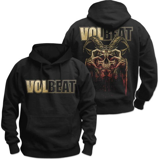 Volbeat Unisex Pullover Hoodie: Bleeding Crown Skull (Back Print) - Volbeat - Marchandise -  - 5056170663908 - 