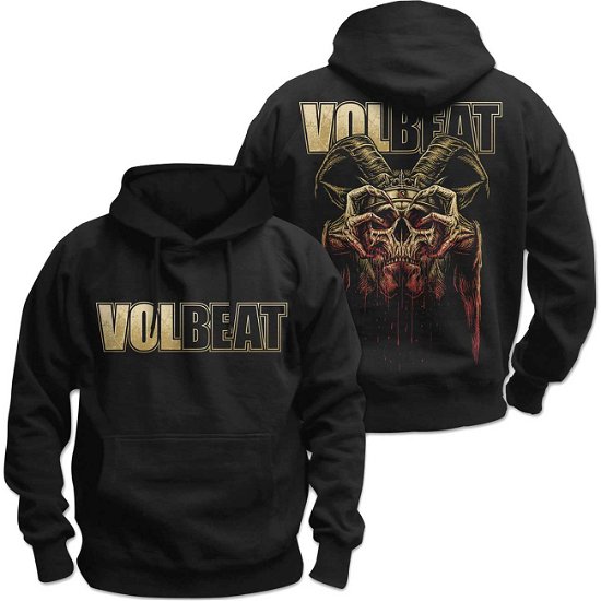 Cover for Volbeat · Volbeat Unisex Pullover Hoodie: Bleeding Crown Skull (Back Print) (CLOTHES) [size S] [Black - Unisex edition]