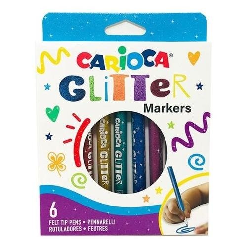 Cover for Carioca · Carioca - Glitter Markers 6 Pcs (809438) (Legetøj)