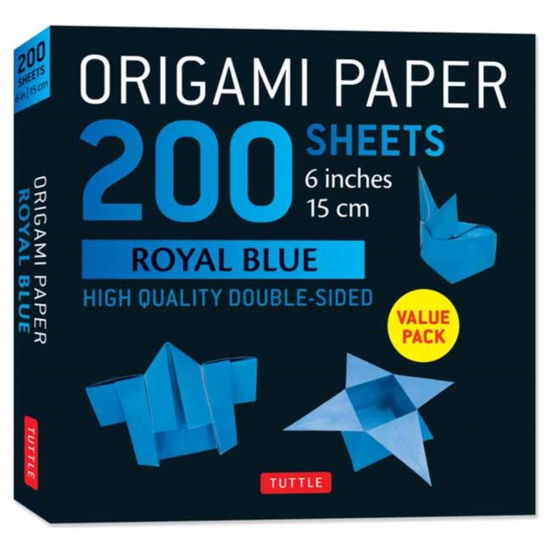 Cover for Origami Paper 200 sheets Royal Blue 6&quot; (15 cm): Solid Blue Double-Sided Origami Sheets with Instructions for 9 Projects (Papirvare) (2025)