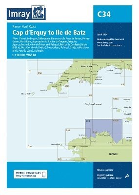 Cover for Imray · Imray Chart C34: Cap d'Erquy to Ile de Batz - C Charts (Map) [New edition] (2024)