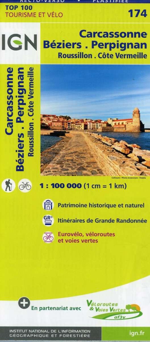 Carcassonne / Beziers / Perpignan - TOP 100 - Ign - Kirjat - Institut Geographique National - 9782758540908 - maanantai 15. toukokuuta 2017