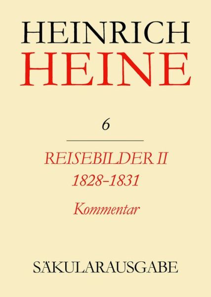 Cover for H. Heine · Heine-Säkularausg.06 Kommentar (Book) (2003)