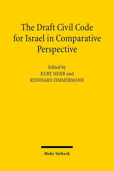 Cover for Reinhard Zimmermann · The Draft Civil Code for Israel in Comparative Perspective (Hardcover Book) (2008)