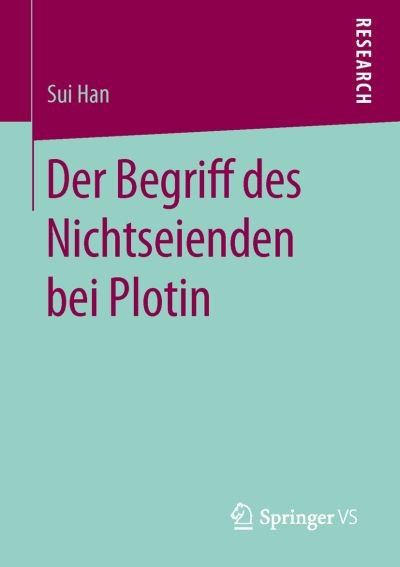 Cover for Han · Der Begriff des Nichtseienden bei P (Buch) (2016)