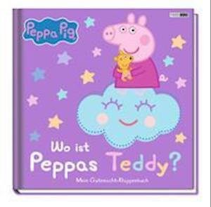 Cover for Panini · Peppa Pig: Wo ist Peppas Teddy? Mein Gutenacht-Klappenbuch (Bok) (2023)