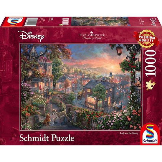 Disney - Lady and the Tramp by Thomas Kinkade 1000 Piece Schmidt Puzzle - Schmidt Spiele - Books - ASMODEE - 4001504594909 - June 30, 2023