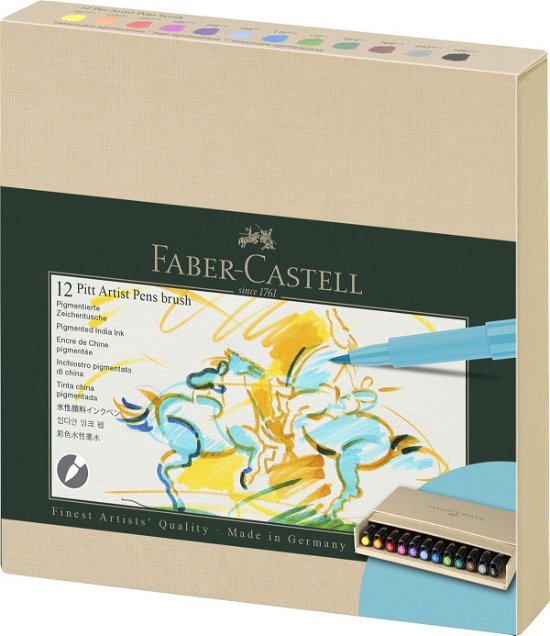 Cover for Faber-castell · India Ink Pitt Artist Pen B (12 Pcs) (167190) (Toys)