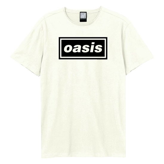 Cover for Oasis · Oasis Logo Amplified Vintage White T Shirt (T-shirt) [size L]