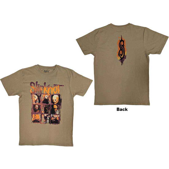 Cover for Slipknot · Slipknot Unisex T-Shirt: The End, So Far Grid Photos (Tan Brown) (Back Print) (T-shirt) [size S] (2023)