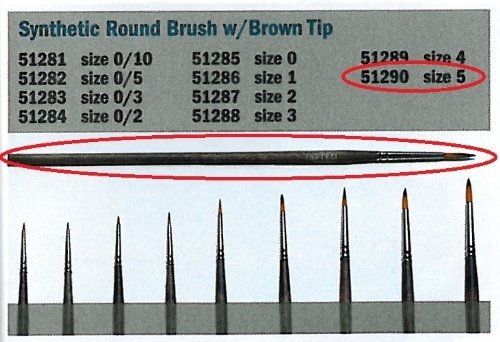5 Synthetic Round Brush With Brown Tip - Italeri - Merchandise - Italeri - 8001283512909 - 