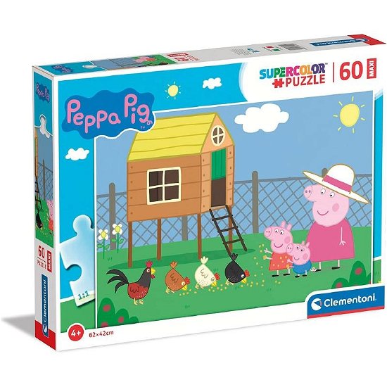 Cover for Clementoni · Puslespil, Maxi Peppa Pig, 60 brikker (Puslespil) (2023)