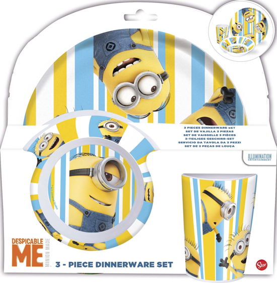 Cover for Minions · Minions - Set 3 Pezzi In Melamina In Confezione Regalo 7X23,5X23 Cm (MERCH)