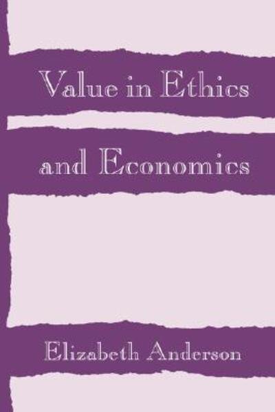 Cover for Elizabeth Anderson · Value in Ethics and Economics (Paperback Bog) (1995)
