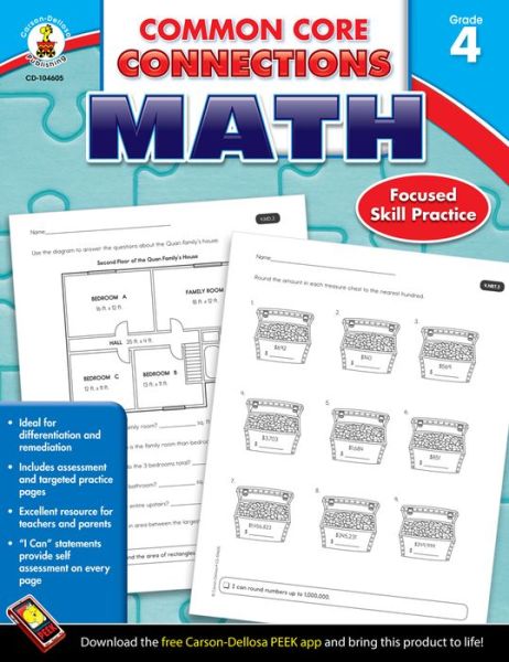 Cover for Carson-dellosa Publishing · Common Core Connections Math, Grade 4 (Paperback Book) (2013)