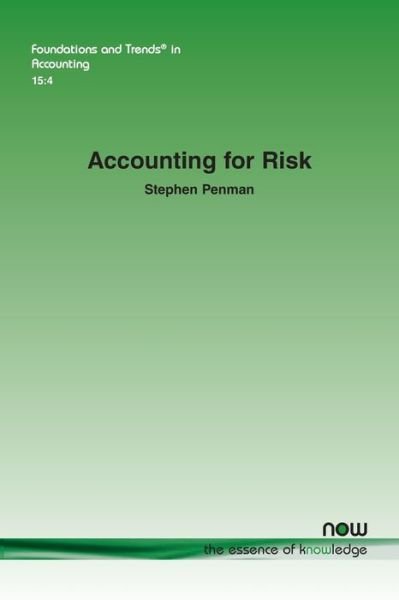 Cover for Stephen Penman · Accounting for Risk - Foundations and Trends (R) in Accounting (Pocketbok) (2021)