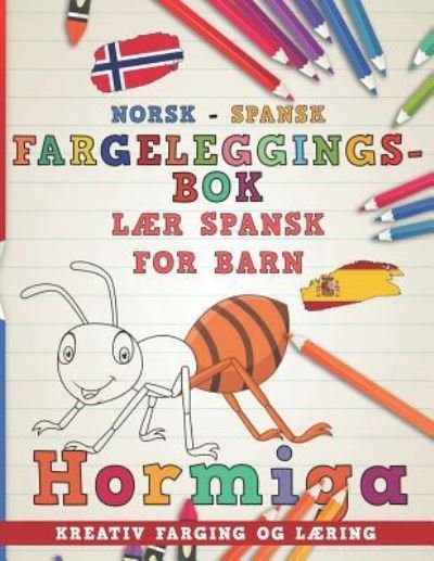 Cover for Nerdmediano · Fargeleggingsbok Norsk - Spansk I L (Paperback Bog) (2018)