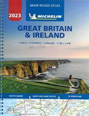 Cover for Michelin · Great Britain &amp; Ireland 2023 - Mains Roads Atlas (A4-Spiral) (Spiralbog) (2022)