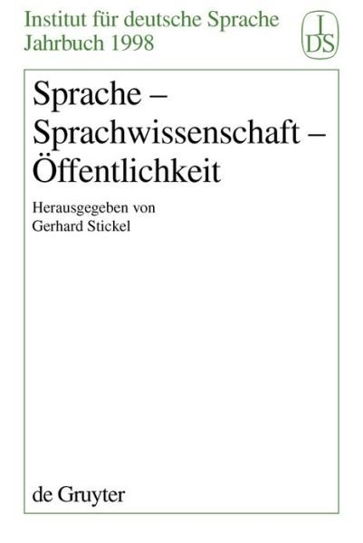 Cover for Sprache - Sprachwissenschaft - Öffentlichkeit (Bok) (1999)