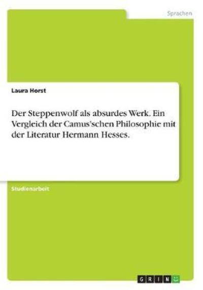 Cover for Horst · Der Steppenwolf als absurdes Werk (Book)