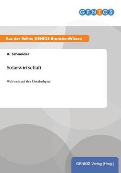 Cover for A Schneider · Solarwirtschaft (Paperback Bog) (2015)