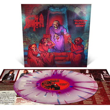 Cover for Death · Scream Bloody Gore (LP) [Limited Violet, White &amp; Red Splatter Reissue edition] [Foil Jacket] (2024)