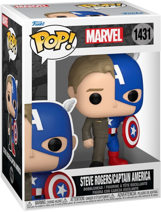 Pop Comic Split Captain America Steve Rogers - Pop Marvel Comics Split - Gadżety - Funko - 0889698808910 - 28 września 2024