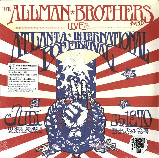 Live At The Atlanta International Pop Festival (4 Lp) (Rsd 2018) - Allman Brothers Band - Musik - EPIC - 0889854781910 - 20. april 2018