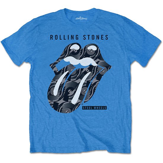 Cover for The Rolling Stones · The Rolling Stones Unisex T-Shirt: Steel Wheels (T-shirt) [size S] [Blue - Unisex edition]