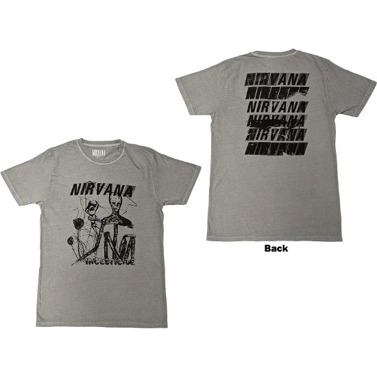 Cover for Nirvana · Nirvana Unisex T-Shirt: Incesticide Stacked Logo (Back Print) (T-shirt) [size M]