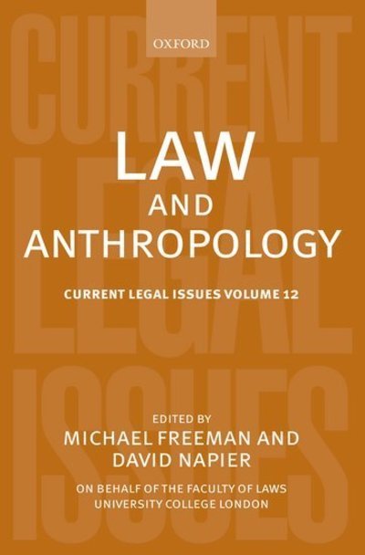 Cover for Napier Freeman · Law and Anthropology: Current Legal Issues Volume 12 - Current Legal Issues (Hardcover bog) (2009)