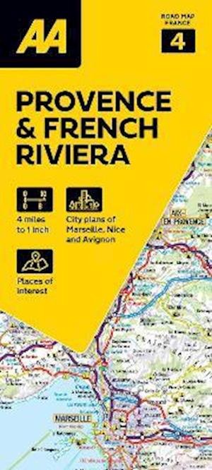 Cover for AA Road Map Provence &amp; French Riviera - AA Road Map France (Kartor) [New edition] (2024)