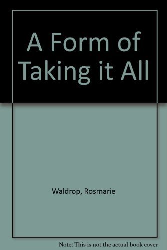 Cover for Rosmarie Waldrop · Form of Taking It All (Pocketbok) [New edition] (2010)