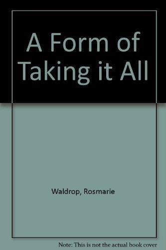 Cover for Rosmarie Waldrop · Form of Taking It All (Paperback Book) [New edition] (2010)