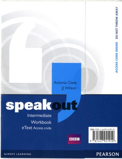 Cover for Antonia Clare · Speakout Intermediate Workbook eText Access Card - speakout (N/A) [Student edition] (2013)