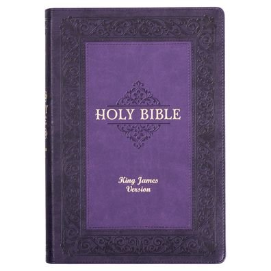 Cover for Christian Art Publishers · KJV Study Bible, Large Print Faux Leather Flexcover w/Thumb Index, King James Version Holy Bible, Purple (Leather Book) (2022)