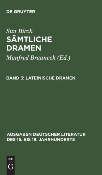 Cover for Manfred Brauneck · Lateinische Dramen (Hardcover Book) (1980)