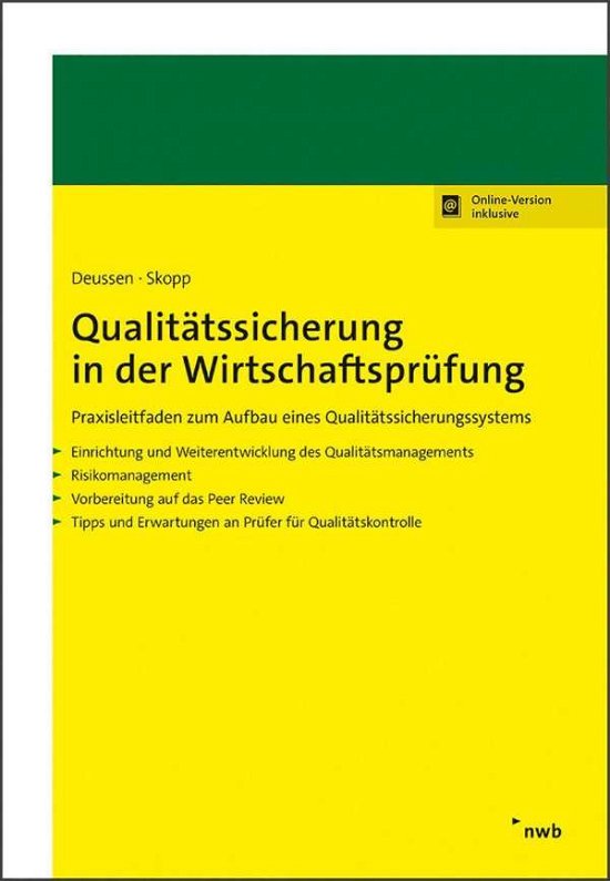 Cover for Deussen · Qualitätssicherung in der Wirts (Buch)