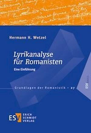 Cover for Wetzel · Lyrikanalyse für Romanisten (Book)