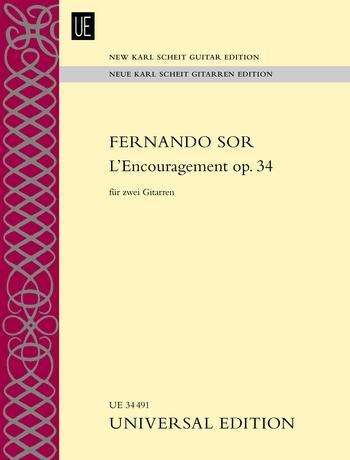 L'Encouragement op. 34 für 2 Gitarr - Sor - Livres -  - 9783702471910 - 