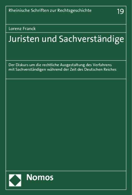 Cover for Franck · Juristen und Sachverständige (Bog) (2013)