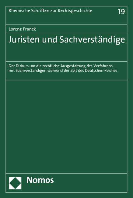 Cover for Franck · Juristen und Sachverständige (Bog) (2013)