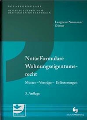 Cover for Langhein · NotarFormulare Wohnungseigentu (Book)