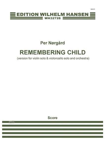 Cover for Per NØrgÅrd · Per Nørgård: Three Nocturnal Movements (Based on Remembering Child)   for Violin Solo, Violoncello Solo and Orchestra (Score) (Partitur) (2015)