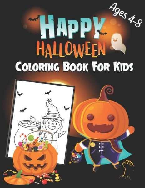 Cover for Azika Activity List · Happy Halloween Coloring Book For Kids Ages 4-8 (Pocketbok) (2020)